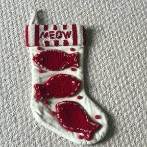 Home Elementals Fish Cat Christmas Stocking